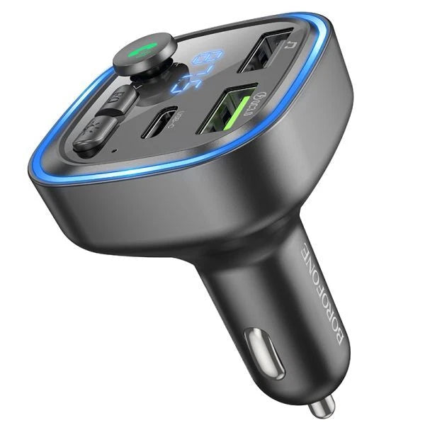 Borofone BC48 QC3.0 Car Charger with Bluetooth 5.0 + FM Transmitter