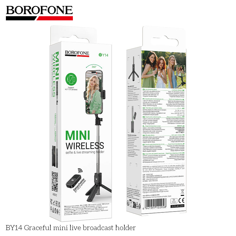 BOROFONE BY14 Mini Live Broadcast Holder Selfie Stick Tripod