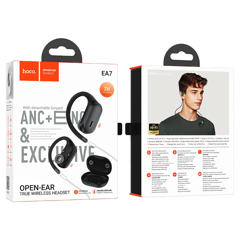 HOCO EA7 Open-Ear TWS ANC+ENC Wireless Earphones