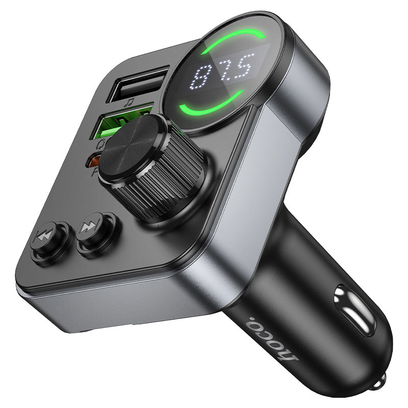 HOCO E86 48W PD30W+QC3.0 Car Charger with Bluetooth + FM Transmitter