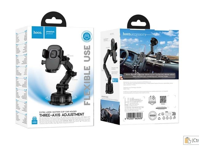 HOCO H89 Suction Cup Magnetic Car Holder for Windshield/Center Console