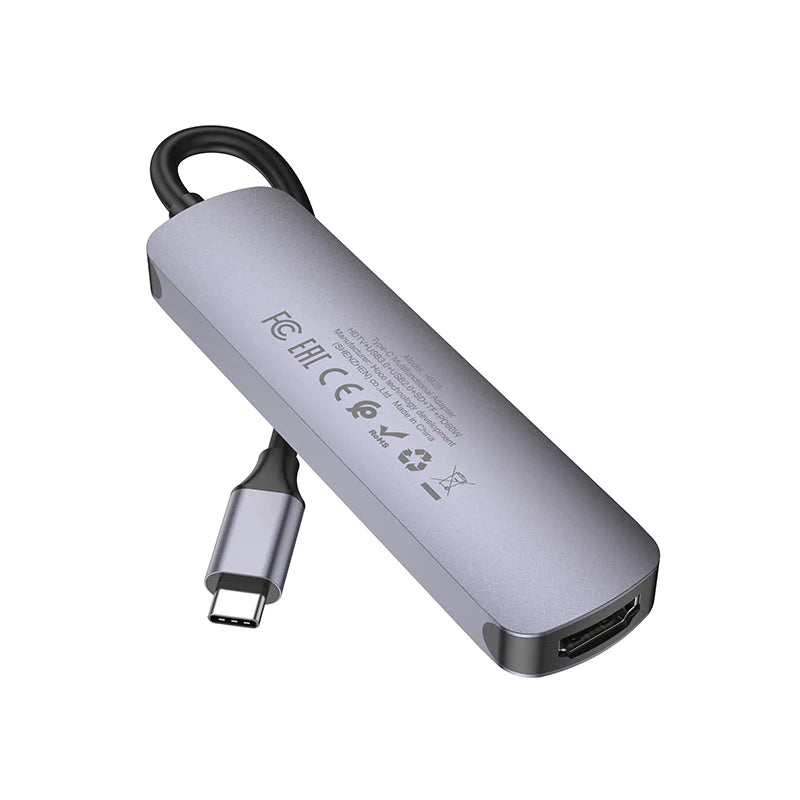 HOCO HB28 Type-C to HDTV + PD + USB3.0 + USB2.0 + SD + TF Converter/Adapter/Hub
