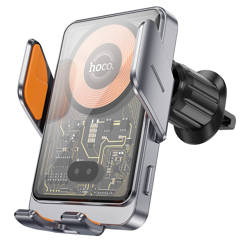 HOCO HW7 Transparent Wireless Fast Charging Car Holder for Air Outlet