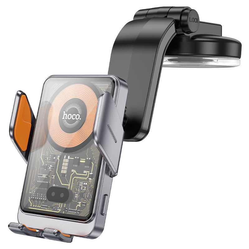 HOCO HW8 Transparent Wireless Fast Charging Car Holder for Dashboard