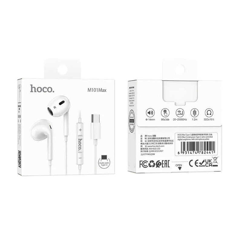 HOCO M101 Max Type-C Wire-Controlled Digital Earphones with Microphone