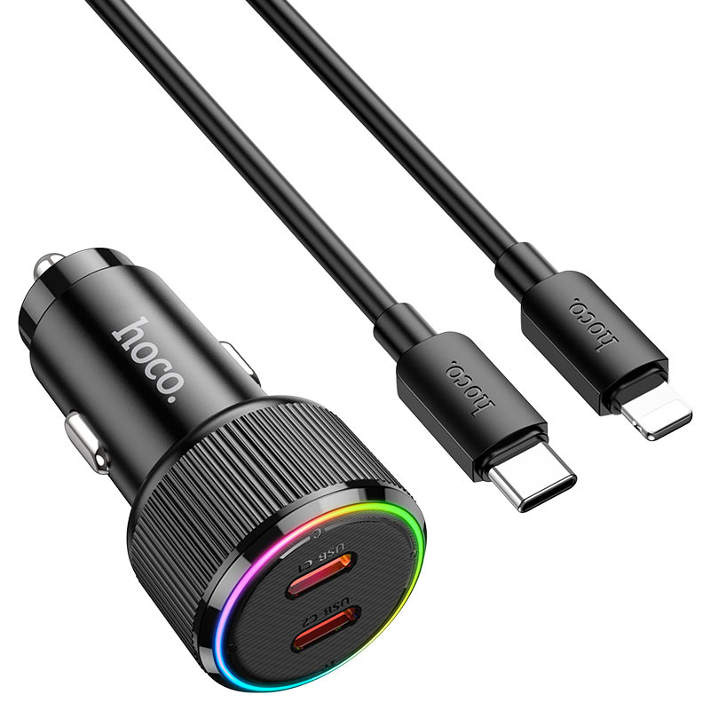 HOCO NZ14B 50W Car ChargerCar charger “NZ14B Guerrero” 50W cable set