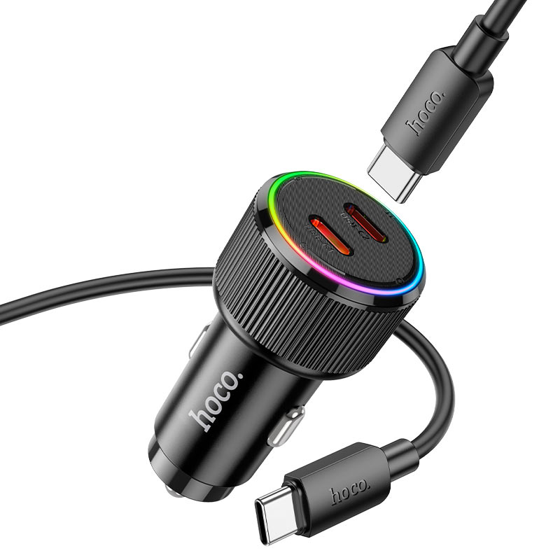 HOCO NZ14B 50W Car ChargerCar charger “NZ14B Guerrero” 50W cable set