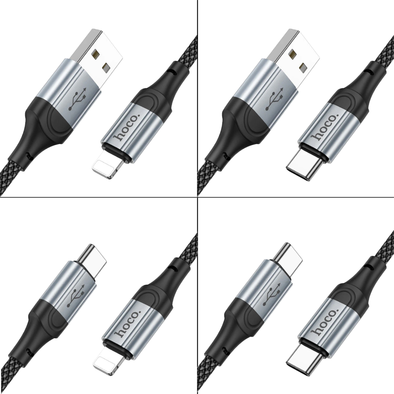 HOCO X102 Charging Data Cable (C to L, C to C, A to C, A to L) 1 Meter