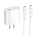 HOCO C109 PD20W + QC3.0 Dual-port Charger Set (C to C, C to L Cable)