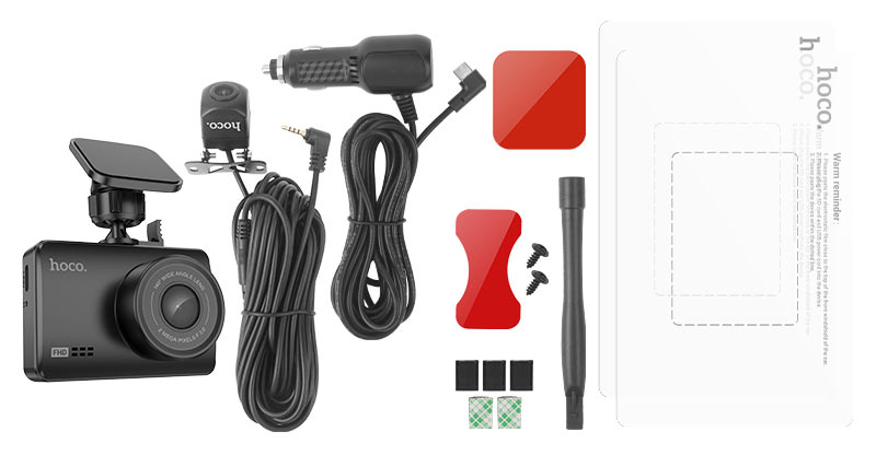Hoco DV3 dual channel driving recorder dash cam 1080p / 30fps