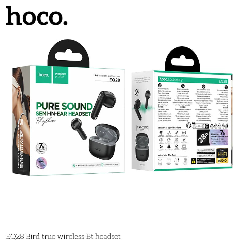 HOCO EQ28 Semi Open Bluetooth Earphones Original Sports Wireless Headsets