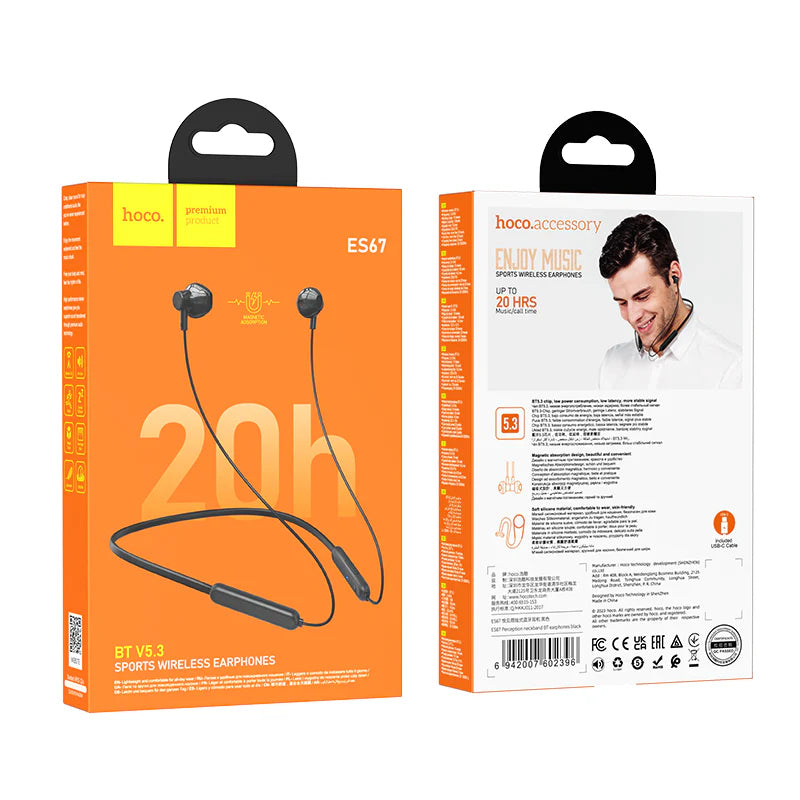 HOCO ES67 Neckband Wireless Headset with Mic