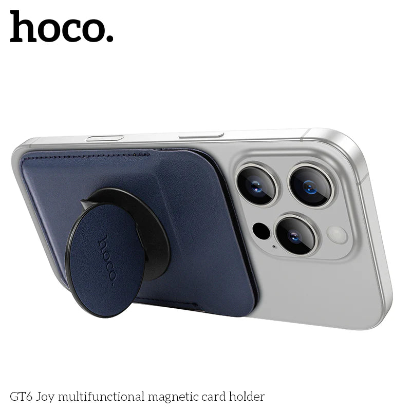 HOCO GT6 Multifunctional Magnetic Card  Holder Black