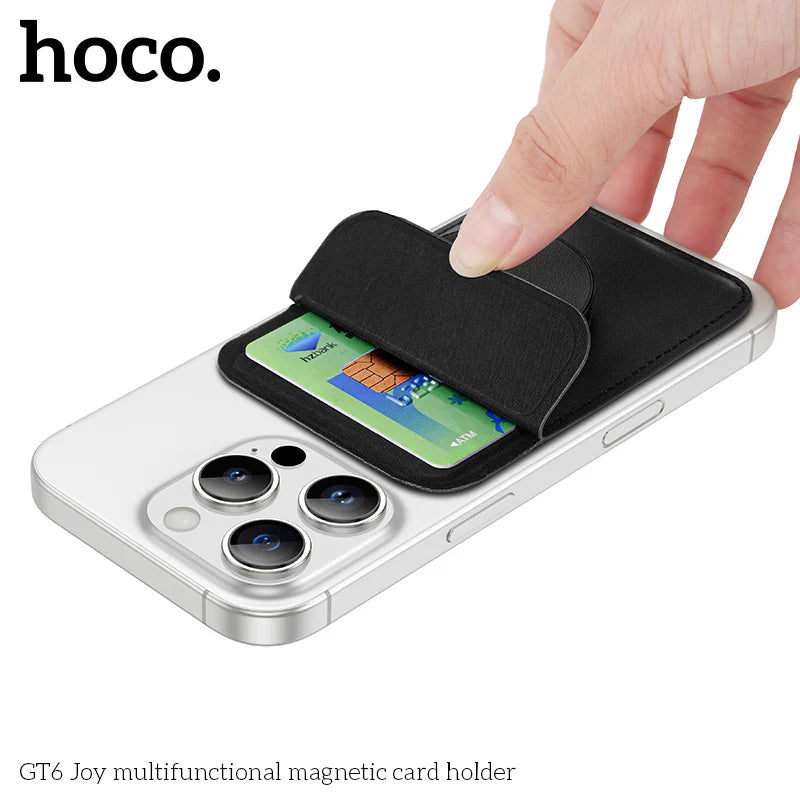HOCO GT6 Multifunctional Magnetic Card  Holder Black