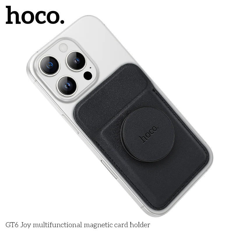 HOCO GT6 Multifunctional Magnetic Card  Holder Black