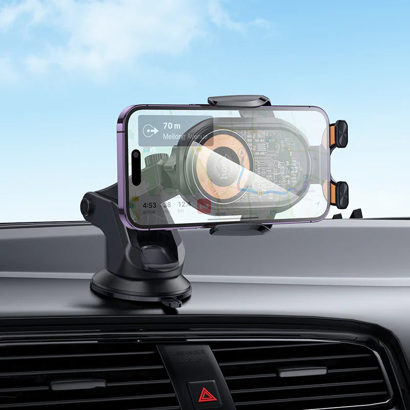 HOCO HW34 3-Axis Linkage Wireless Charging Car Holder for Dashboard/Center Console
