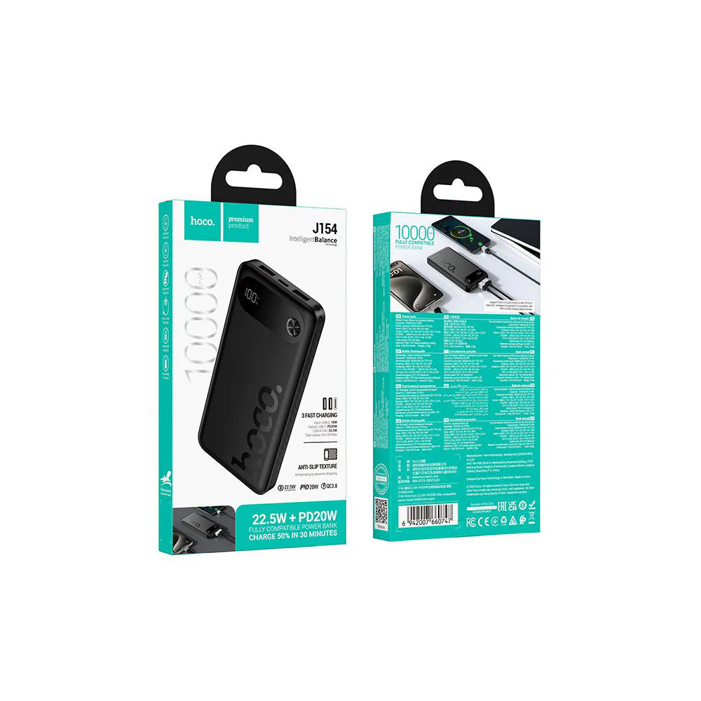 Hoco J154 10000mAh Power Bank - 22.5W PD20W Fast Charging