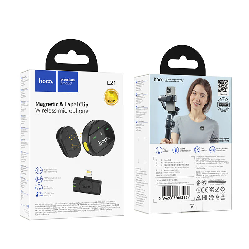 HOCO L21 Wireless Microphone (Lightning)