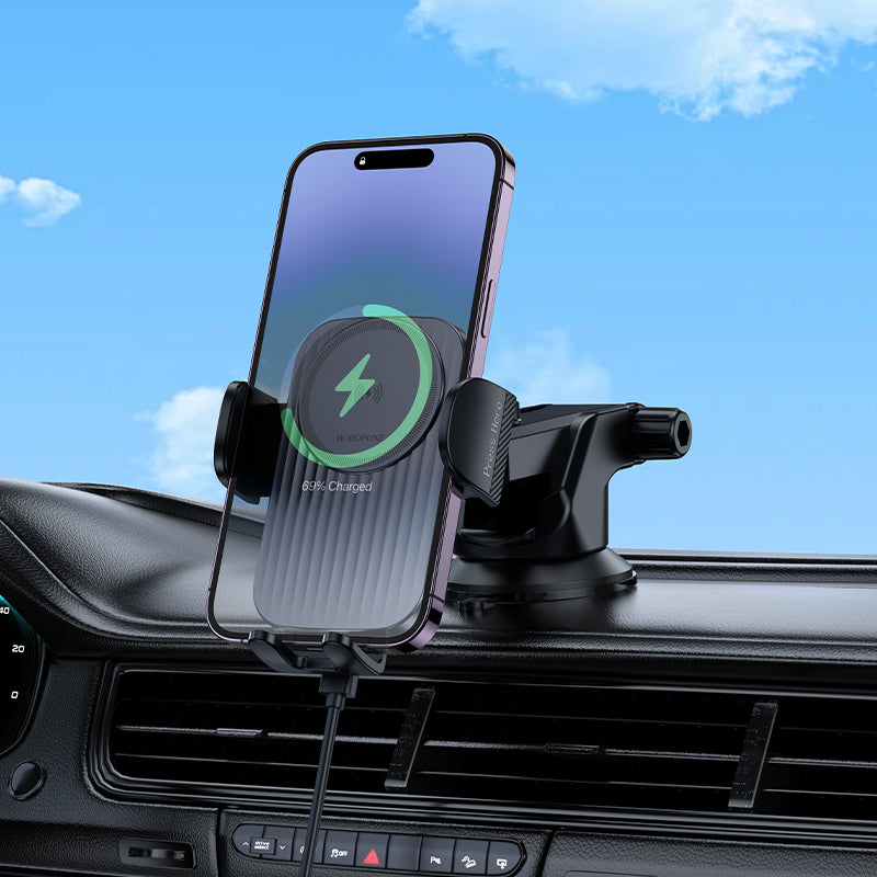 BOROFONE BH222 Wireless Fast Charging Car Holder for Centre Console