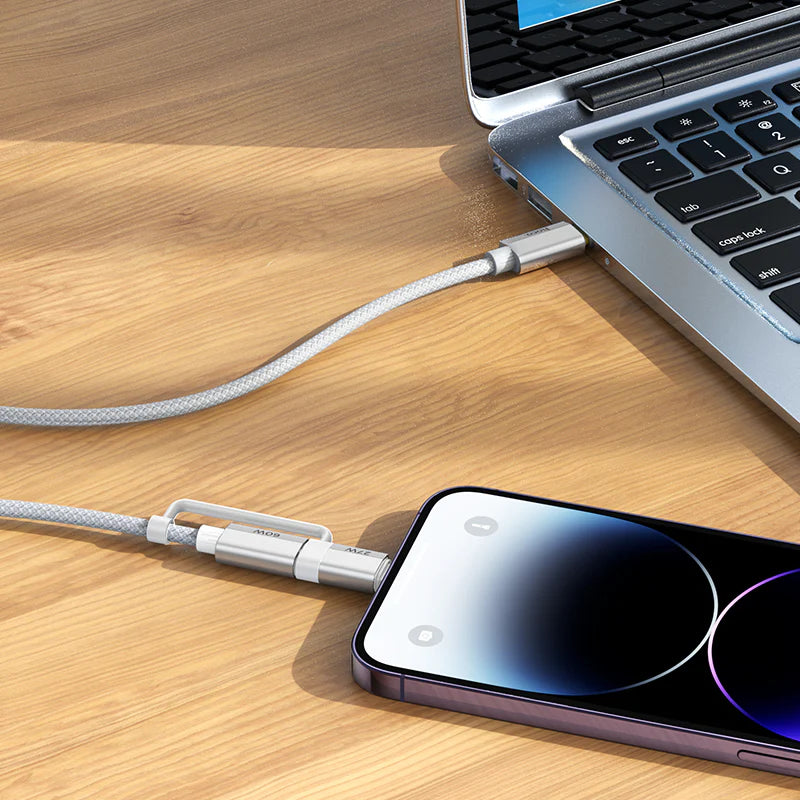 HOCO U134 2-in-1 3A Charging Data Sync Cable 1.2m (Lightning / Type-C)