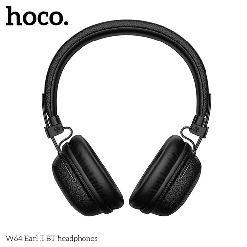 HOCO W64 Over Ear Bluetooth 5.4 Headsets Wireless Big Earphone Leather
