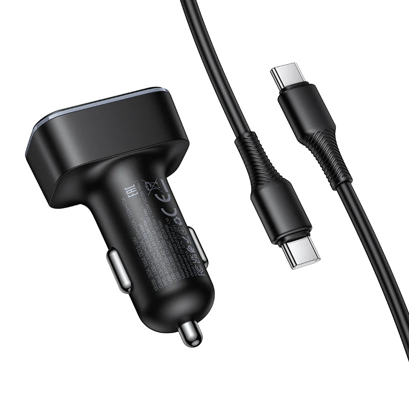 HOCO Z63A 42W Digital Display Car Charger Set (1C2A)